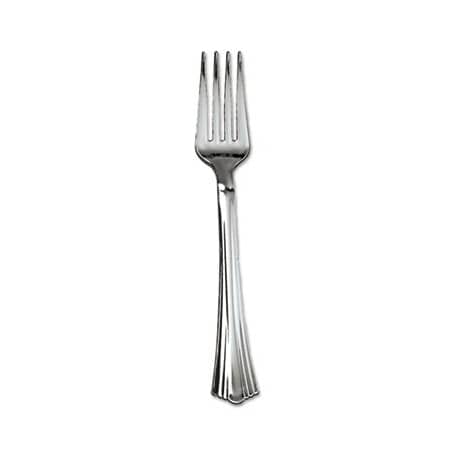 Wna WNA, Heavyweight Plastic Forks, Reflections Design, Silver, 600PK 610155